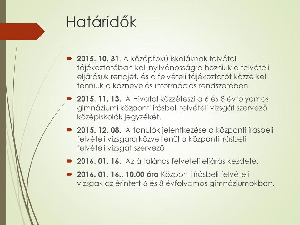 köznevelés információs rendszerében. 2015. 11. 13.