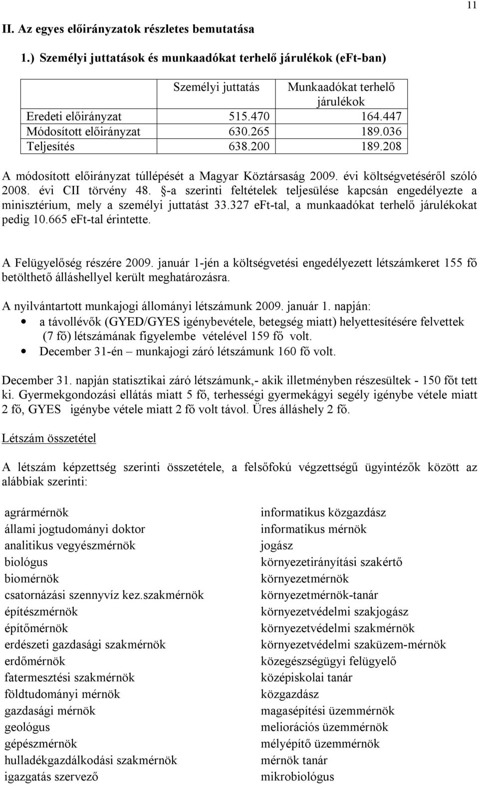 -a szerinti feltételek teljesülése kapcsán engedélyezte a minisztérium, mely a személyi juttatást 33.327 eft-tal, a munkaadókat terhelő járulékokat pedig 10.665 eft-tal érintette.