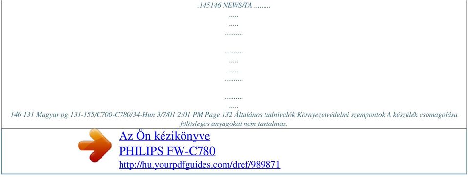 3/7/01 2:01 PM Page 132 Általános tudnivalók