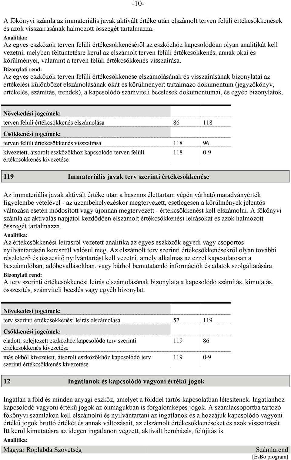 körülményei, valamint a terven felüli értékcsökkenés visszaírása.