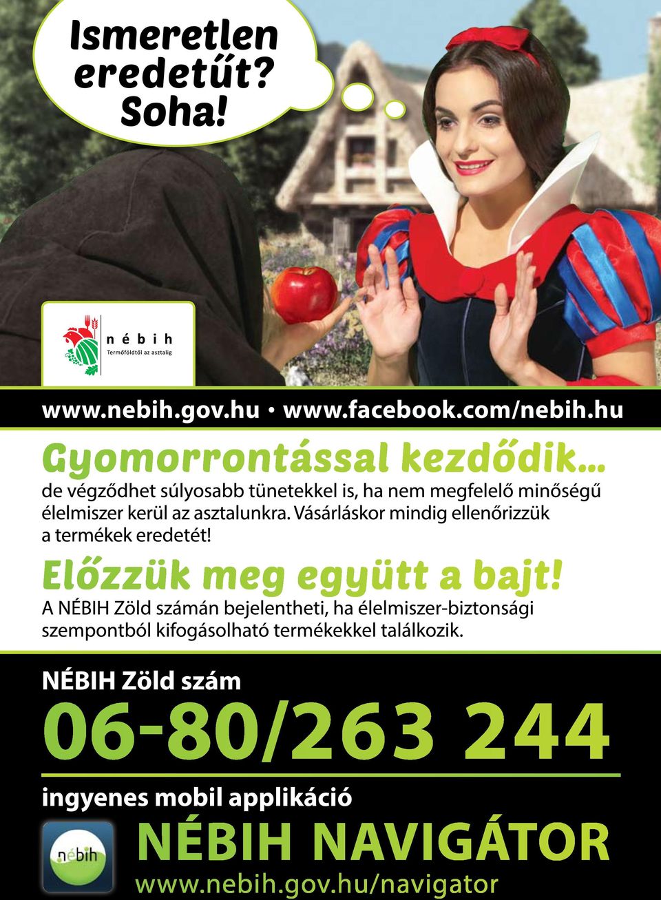 hu NÉBIH Zöld szám 06-80/263 244 ingyenes