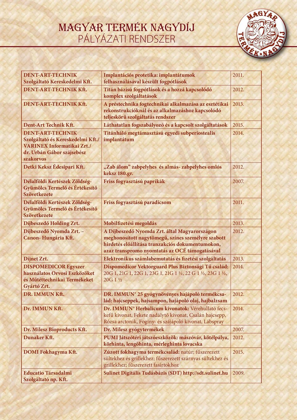 Implantációs protetika: implantátumok felhasználásával készült fogpótlások Titán bázisú fogpótlások és a hozzá kapcsolódó komplex szolgáltatások A préstechnika fogtechnikai alkalmazása az esztétikai