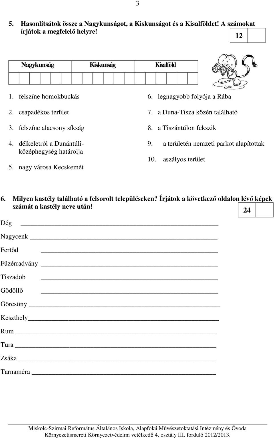 legnagyobb folyója a Rába 7. a Duna-Tisza közén található 8. a Tiszántúlon fekszik 9. a területén nemzeti parkot alapítottak 10. aszályos terület 6.