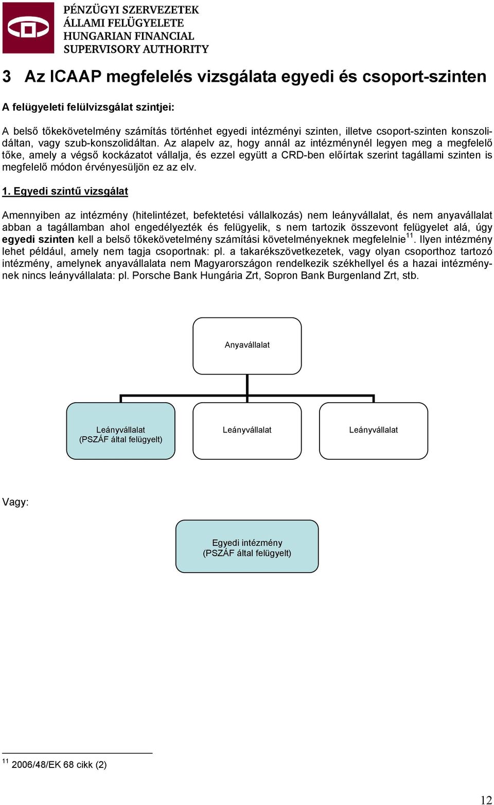 Az alapelv az, hogy annál az intézménynél legyen meg a megfelelő tőke, amely a végső kockázatot vállalja, és ezzel együtt a CRD-ben előírtak szerint tagállami szinten is megfelelő módon érvényesüljön