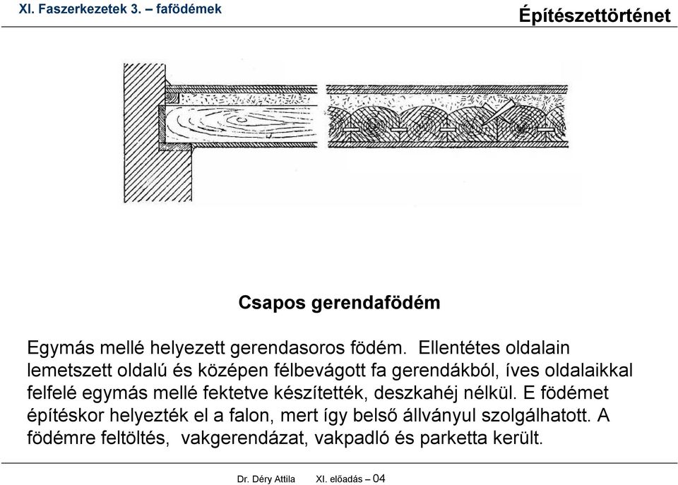 felfelé egymás mellé fektetve készítették, deszkahéj nélkül.