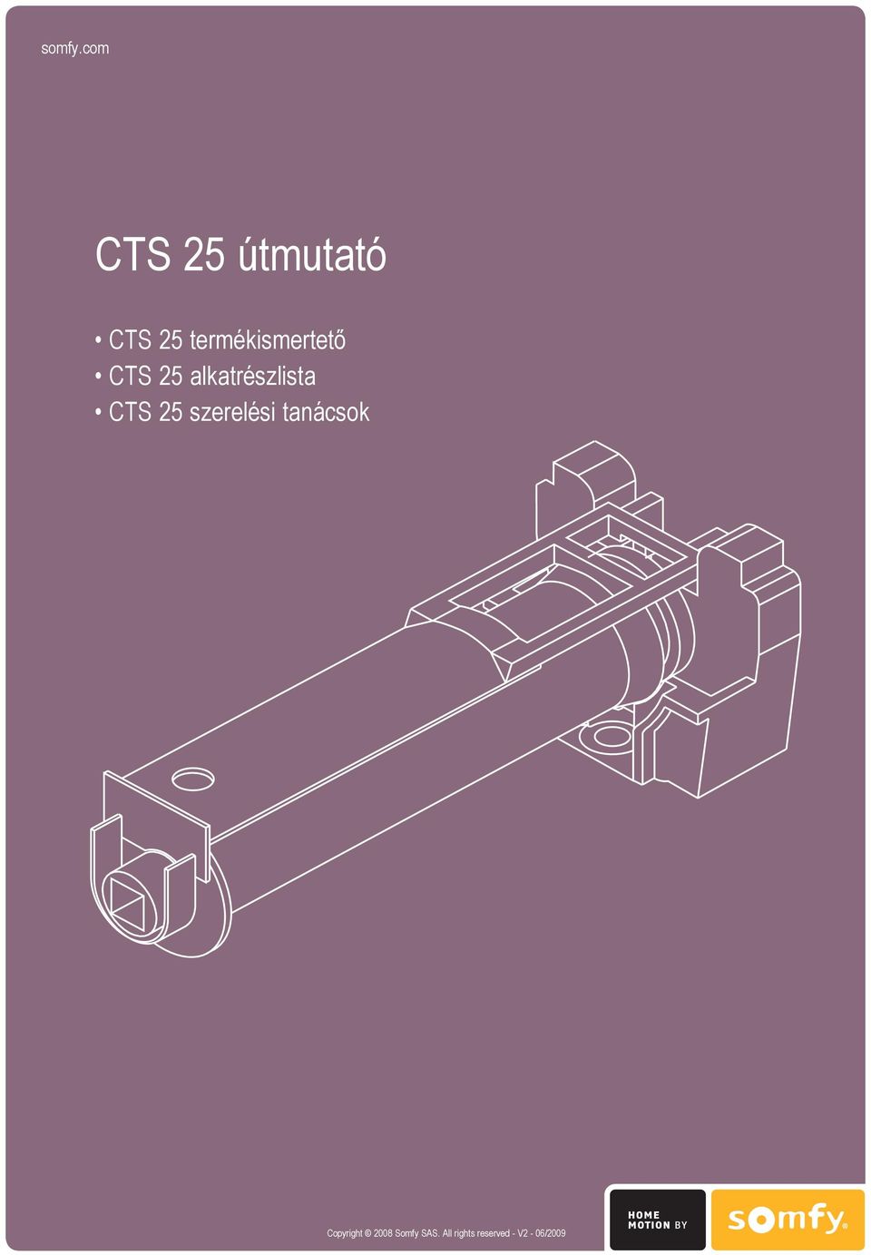 termékismertető CTS 25 alkatrészlista