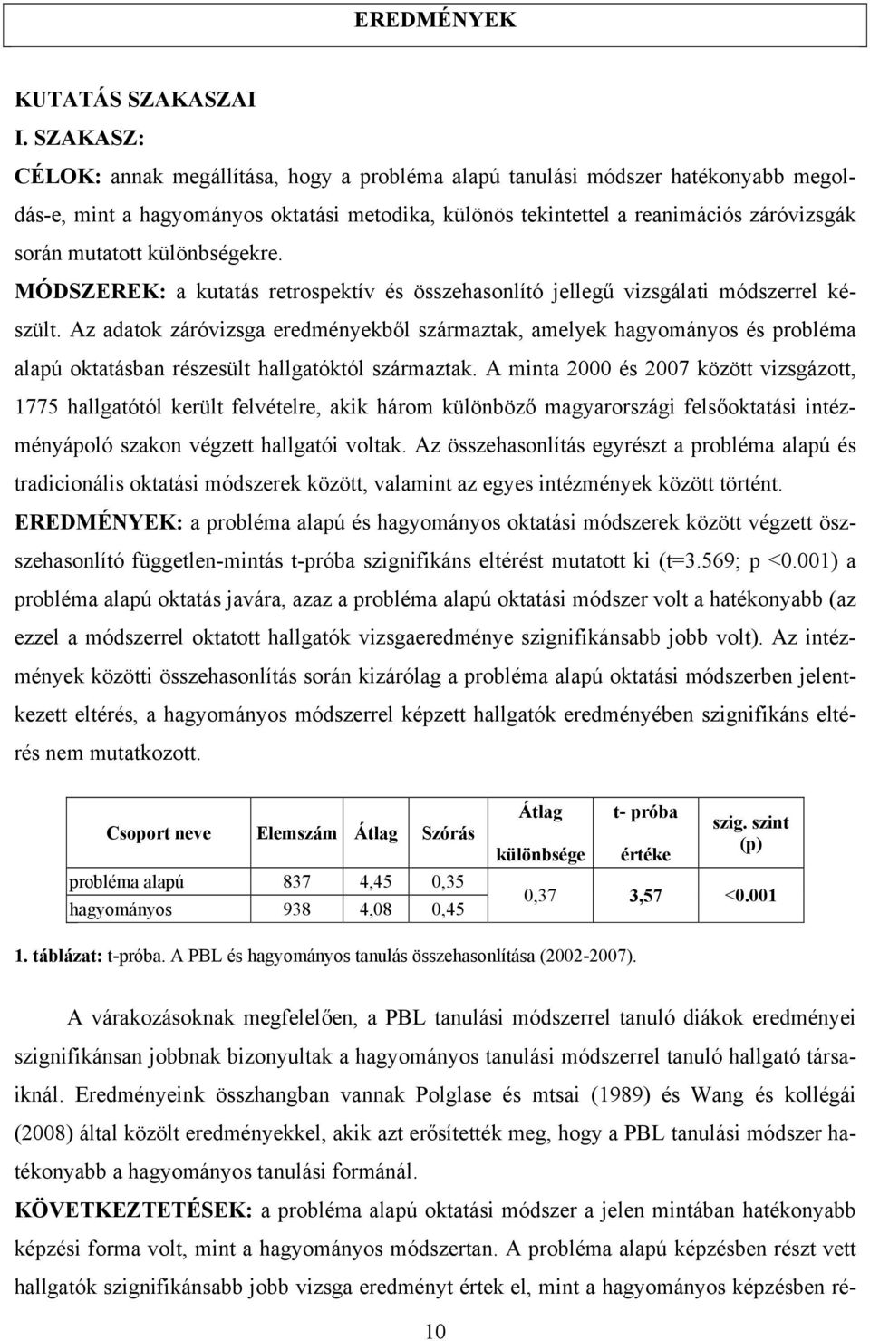 különbségekre. MÓDSZEREK: a kutatás retrospektív és összehasonlító jellegű vizsgálati módszerrel készült.