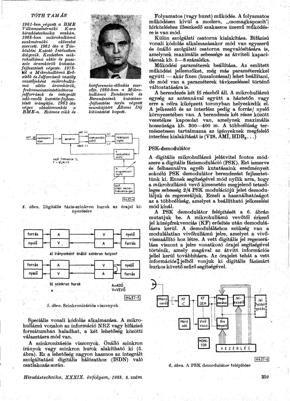 1978- iól a Mikrohullámú Erősítők és Jelforrások osztály vezetőjeként mikrohullám mú aktív áramkörök, frekvenciaszintetizátoros jelforrások és integrált adó-vevők kutatás-fejlesztését irányítja.