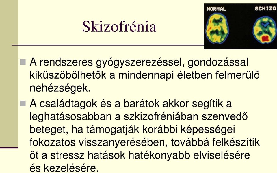 A családtagok és a barátok akkor segítik a leghatásosabban a szkizofréniában szenvedő