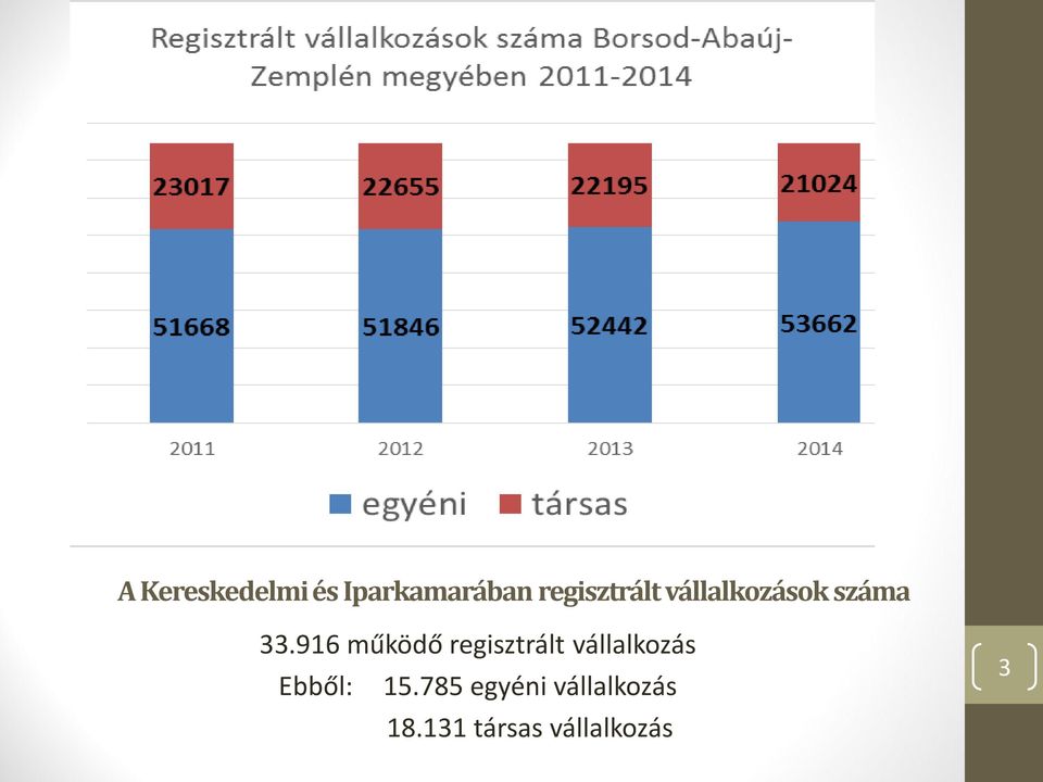 916 működő regisztrált vállalkozás