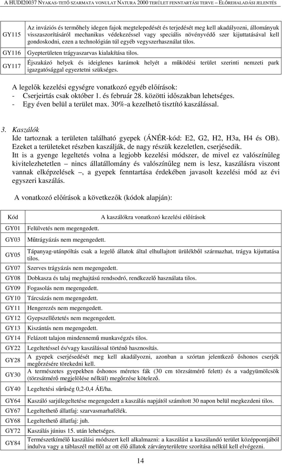 Éjszakázó helyek és ideiglenes karámok helyét a működési terület szerinti nemzeti park igazgatósággal egyeztetni szükséges.