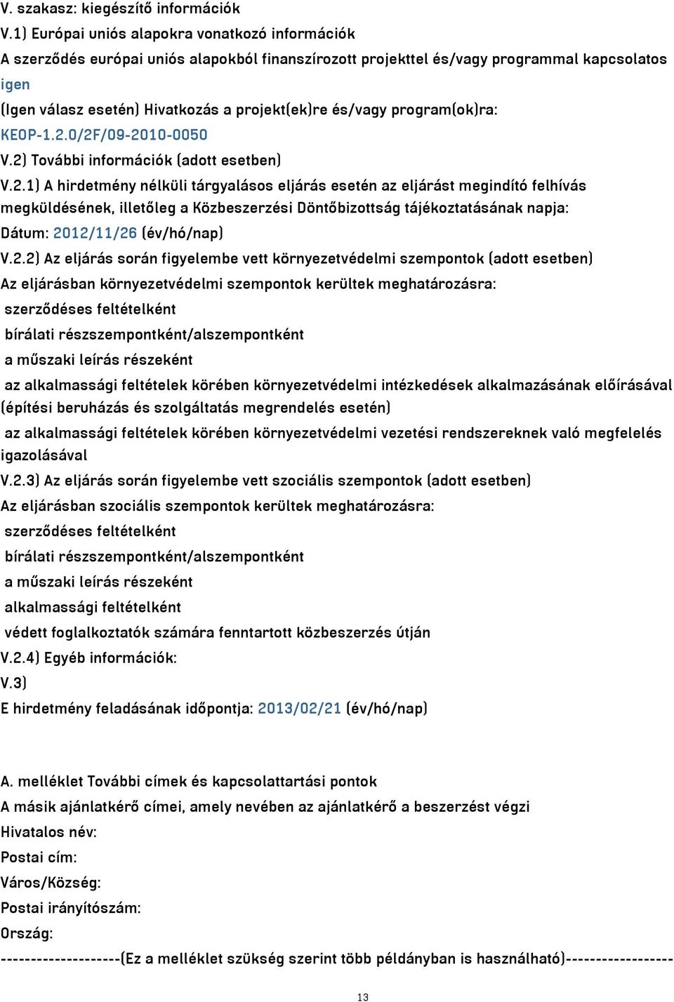 és/vagy program(ok)ra: KEOP-1.2.