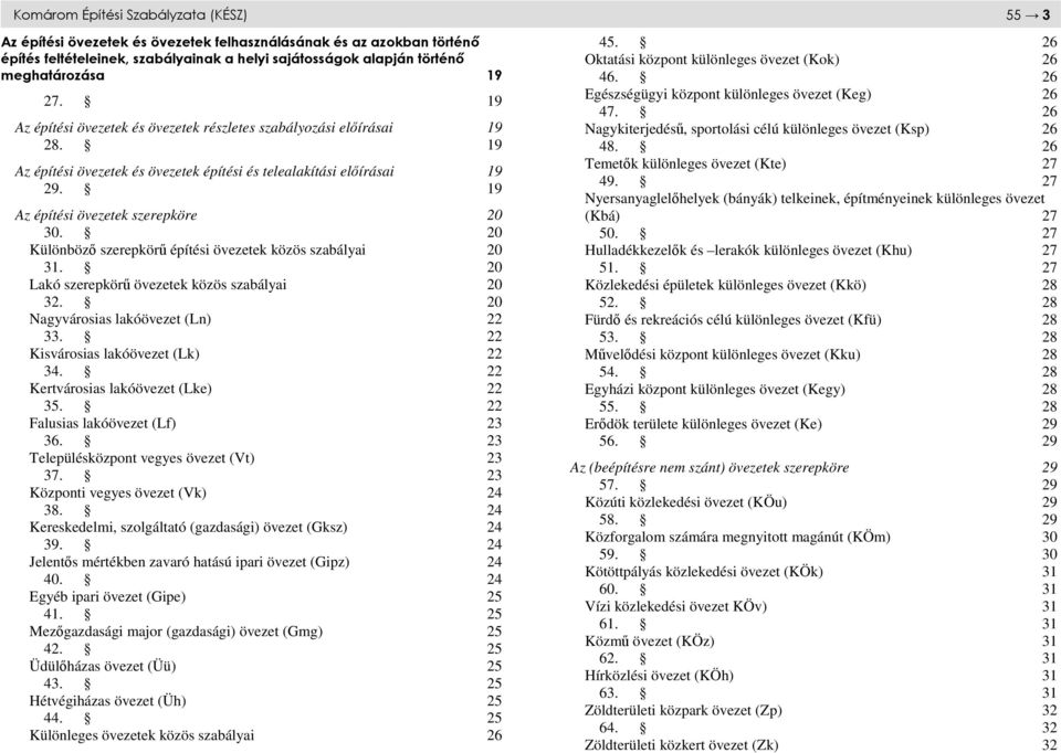 20 Különböző szerepkörű építési övezetek közös szabályai 20 31. 20 Lakó szerepkörű övezetek közös szabályai 20 32. 20 Nagyvárosias lakóövezet (Ln) 22 33. 22 Kisvárosias lakóövezet (Lk) 22 34.