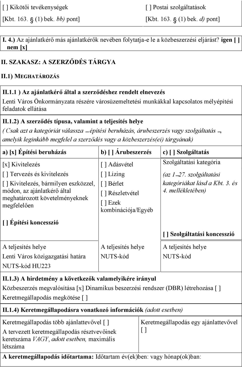 MEGHATÁROZÁS II.1.