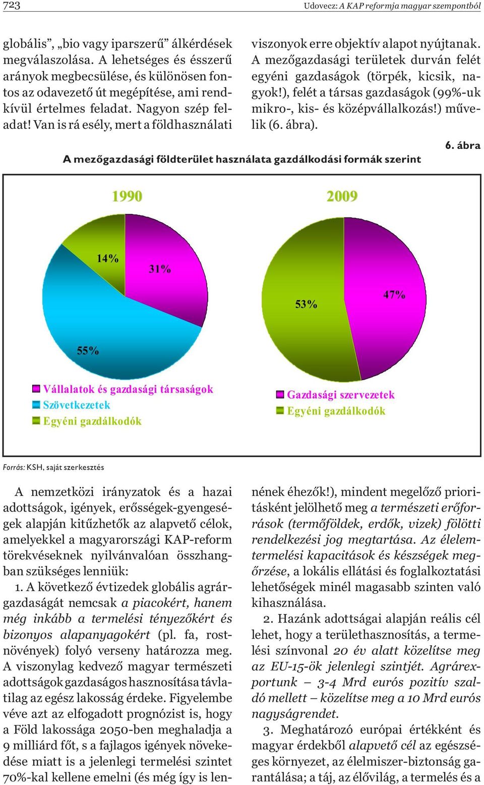 Van is rá esély, mert a földhasználati viszonyok erre objektív alapot nyújtanak. A mezőgazdasági területek durván felét egyéni gazdaságok (törpék, kicsik, nagyok!