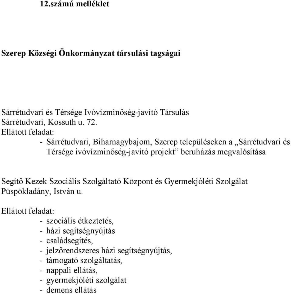 Segítő Kezek Szociális Szolgáltató Központ és Gyermekjóléti Szolgálat Püspökladány, István u.