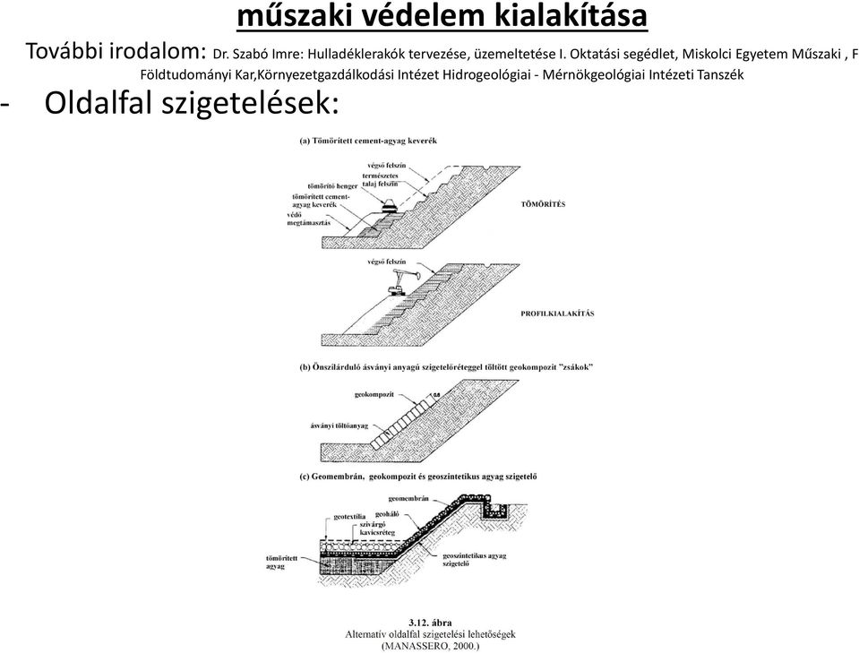 Oktatási segédlet, Miskolci Egyetem Műszaki, F Földtudományi