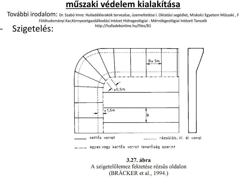 Oktatási segédlet, Miskolci Egyetem Műszaki, F Földtudományi