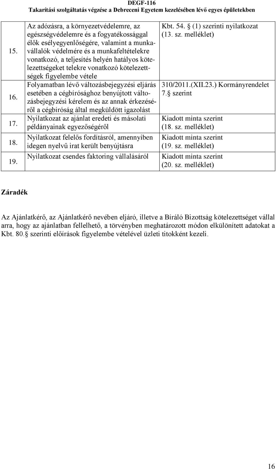 hatályos kötelezettségeket telekre vonatkozó kötelezettségek figyelembe vétele Folyamatban lévő változásbejegyzési eljárás esetében a cégbírósághoz benyújtott változásbejegyzési kérelem és az annak