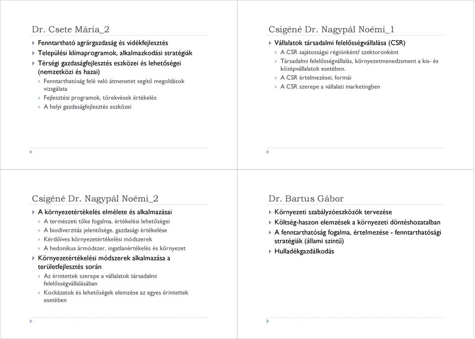 Nagypál Noémi_1 Vállalatok társadalmi felelősségvállalása (CSR) A CSR sajátosságai régiónként/ szektoronként Társadalmi felelősségvállalás, környezetmenedzsment a kis- és középvállalatok esetében.