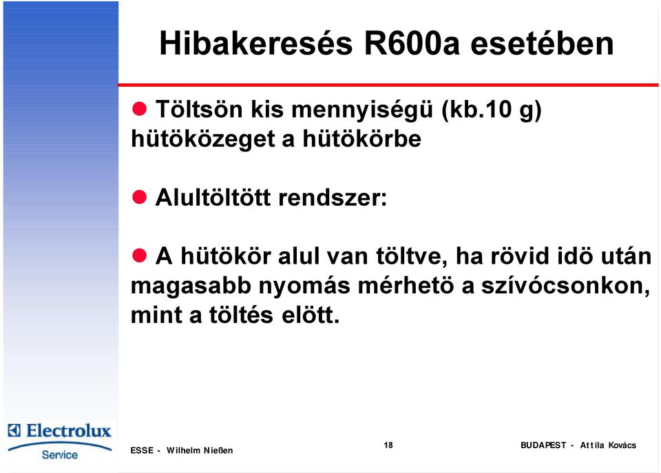 hütökör alul van töltve, ha rövid idö után magasabb