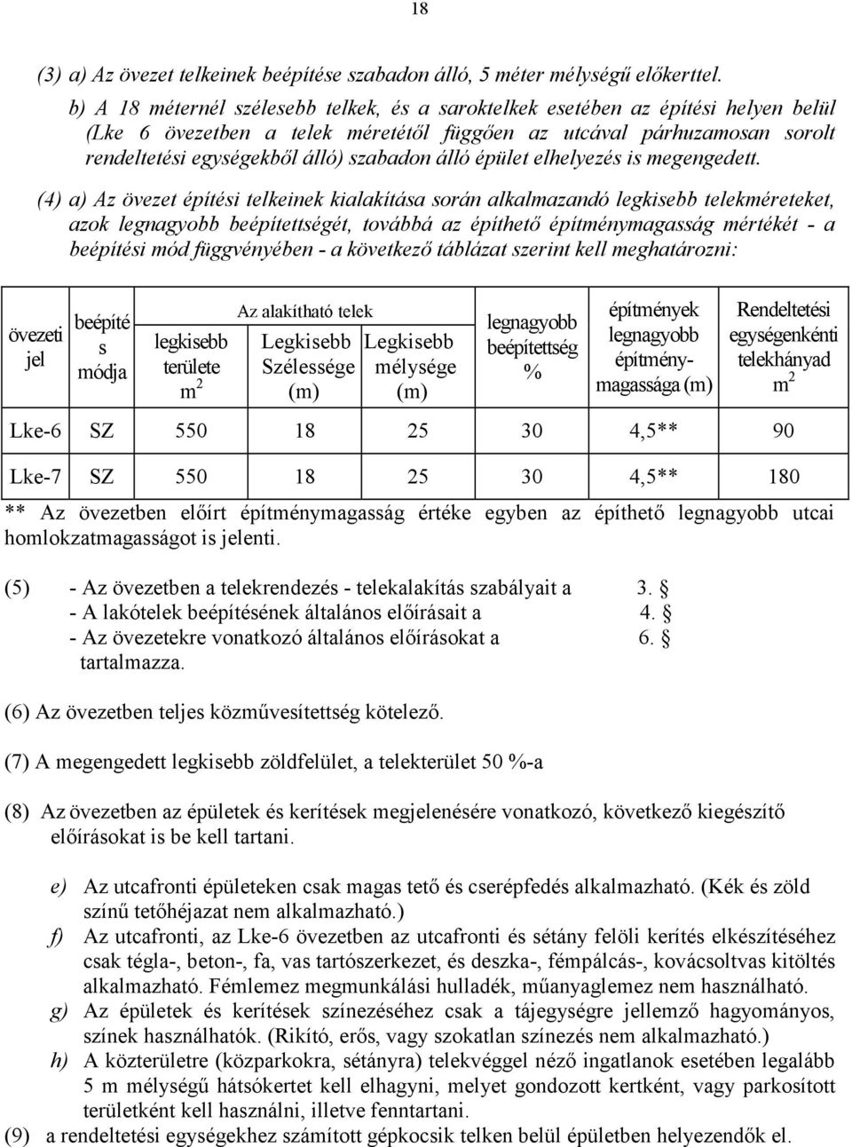 álló épület elhelyezés is megengedett.