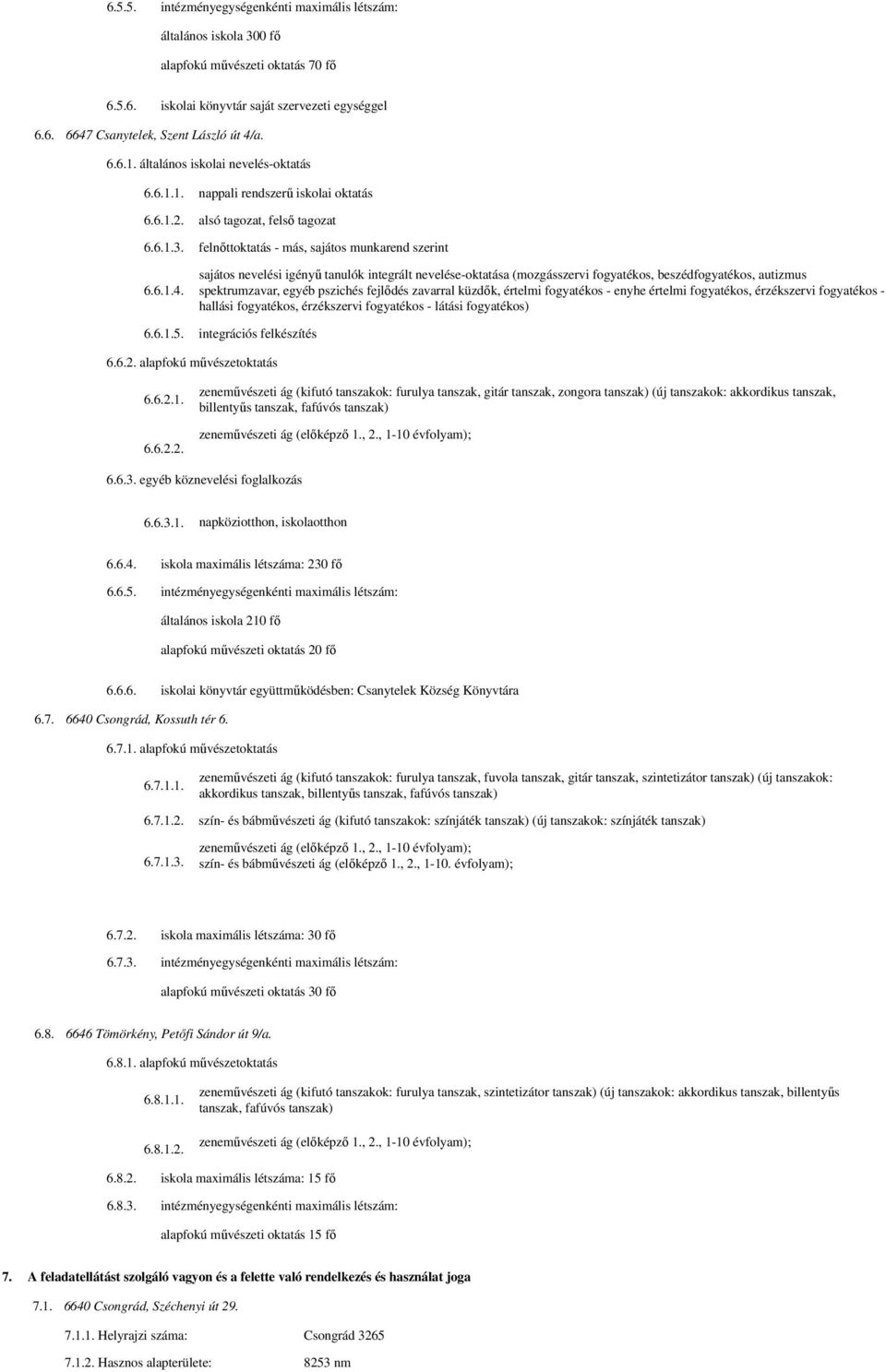 sajátos nevelési igényű tanulók integrált nevelése-oktatása (mozgásszervi fogyatékos, beszédfogyatékos, autizmus spektrumzavar, egyéb pszichés fejlődés zavarral küzdők, értelmi fogyatékos - enyhe