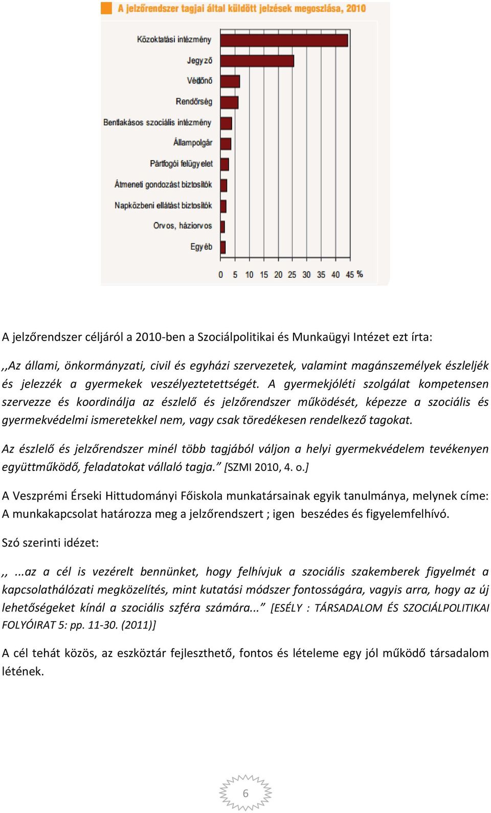 A gyermekjóléti szolgálat kompetensen szervezze és koordinálja az észlelő és jelzőrendszer működését, képezze a szociális és gyermekvédelmi ismeretekkel nem, vagy csak töredékesen rendelkező tagokat.