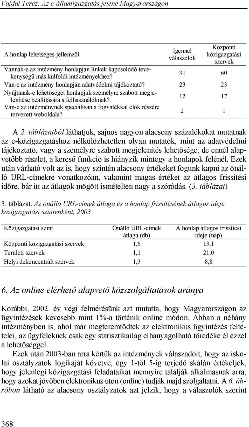 12 17 Van-e az intézménynek speciálisan a fogyatékkal élők részére tervezett weboldala? 2 1 A 2.