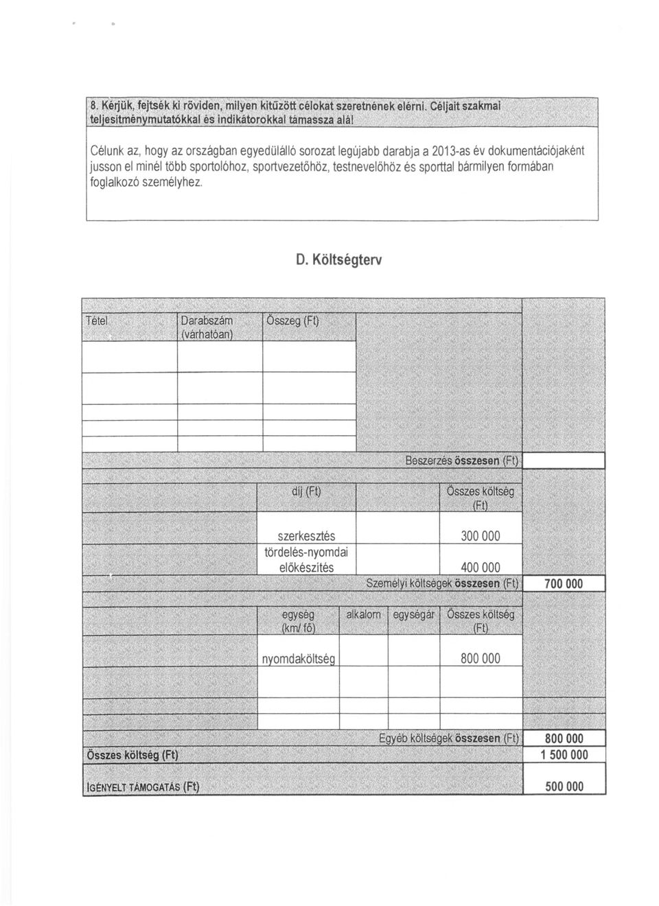 Célunk az, hogy az országban egyedülálló sorozat legújabb darabja a 2013-as év dokumentációjaként jusson el minél több