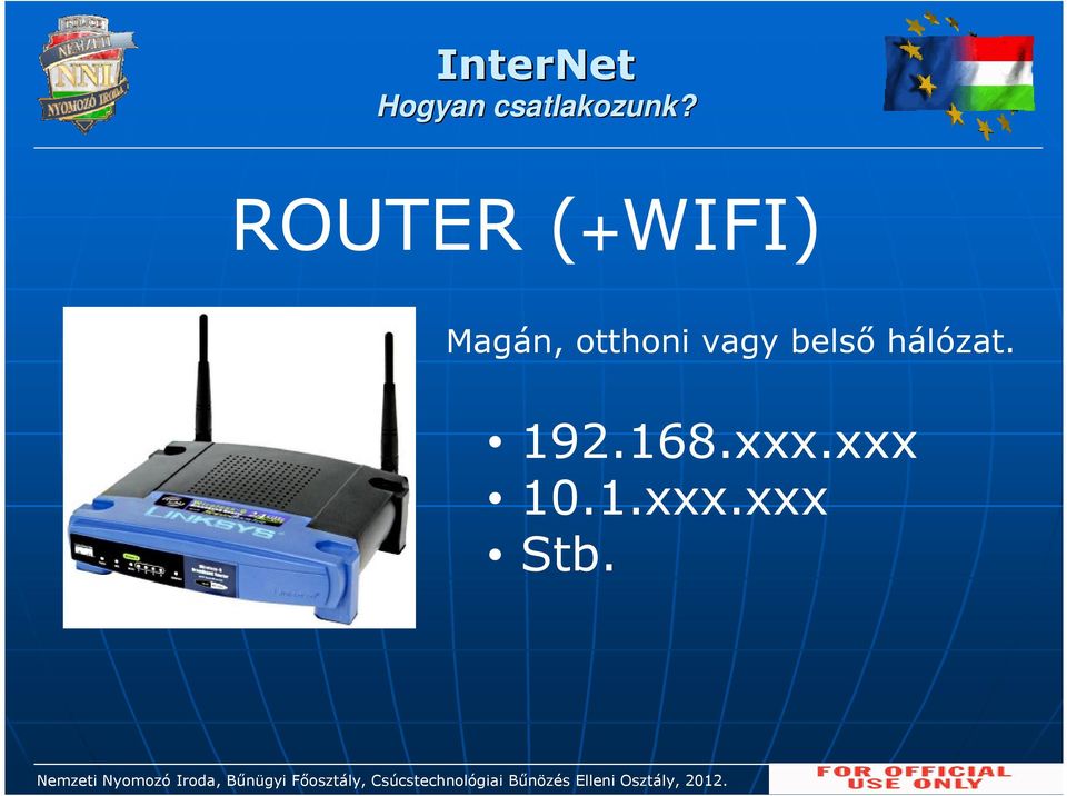 otthoni vagy belső hálózat.