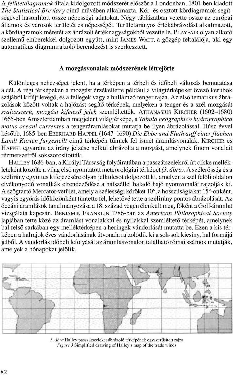 Területarányos értékábrázolást alkalmazott, a kördiagramok méretét az ábrázolt értéknagyságokból vezette le.