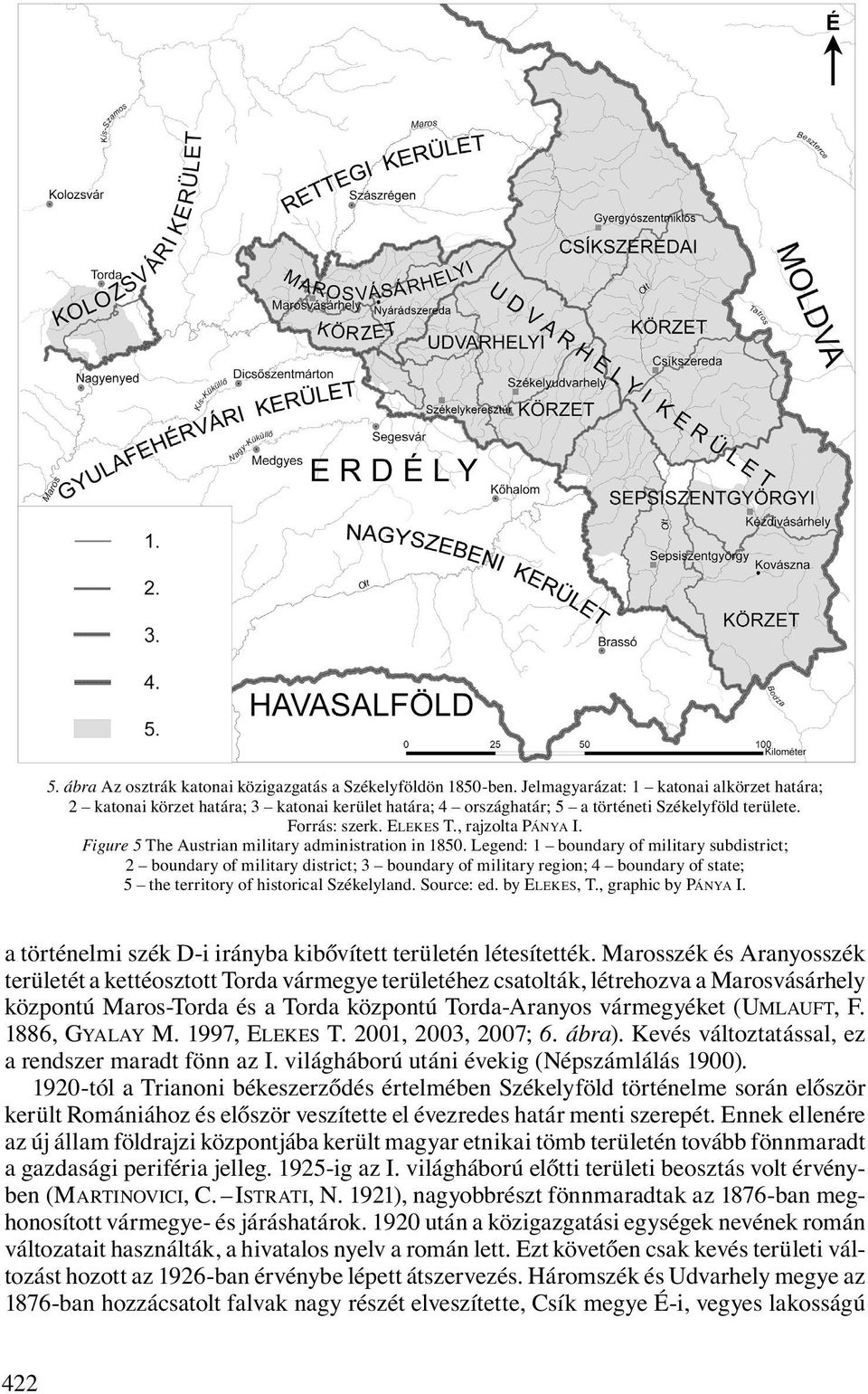 Figure 5 The Austrian military administration in 1850.