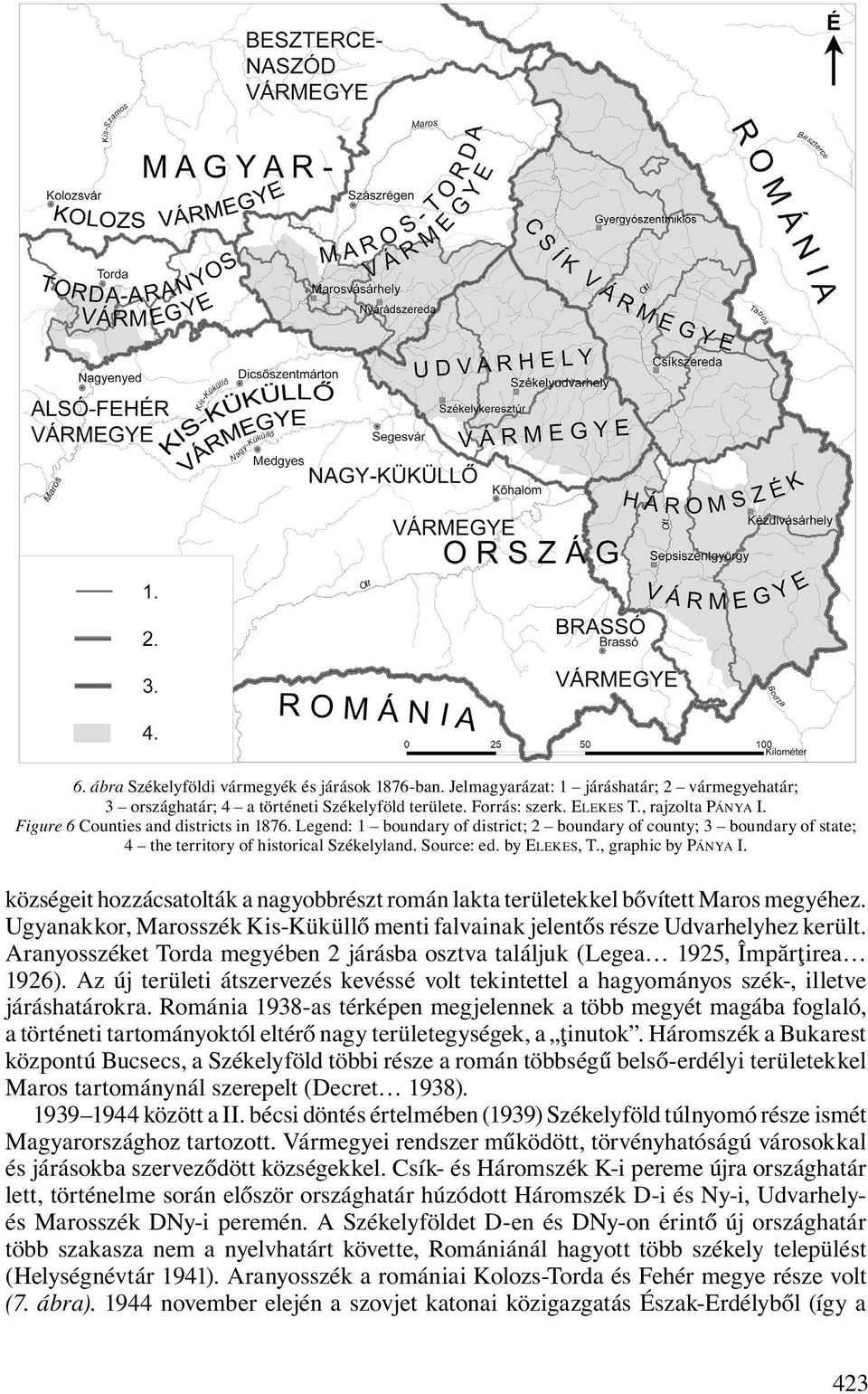 , graphic by PÁNYA I. községeit hozzácsatolták a nagyobbrészt román lakta területekkel bővített Maros megyéhez. Ugyanakkor, Marosszék Kis-Küküllő menti falvainak jelentős része Udvarhelyhez került.