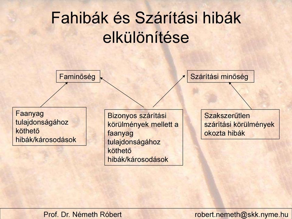 Bizonyos szárítási körülmények mellett a faanyag tulajdonságához