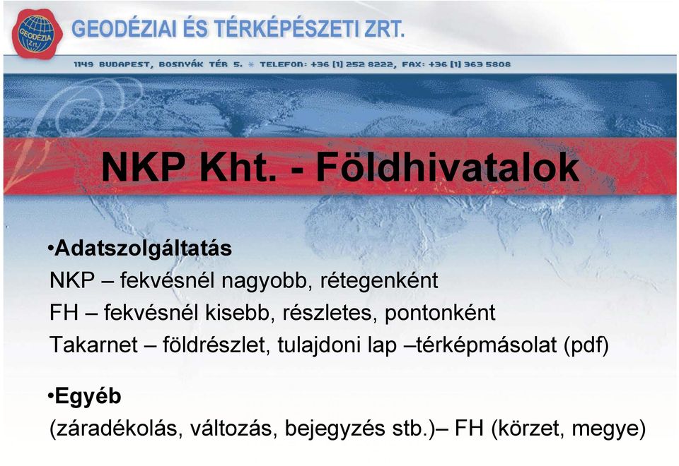 rétegenként FH fekvésnél kisebb, részletes, pontonként