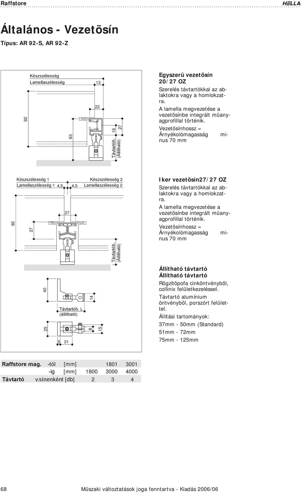 nus 70 mm 40 2 L (állítható) 21 14 8 1 Állítható távtartó Állítható távtartó Rögzítõpofa cinköntvénybõl, collinix felületkezeléssel. Távtartó alu mí ni um öntvénybõl, pors zórt fe lü let - tel.