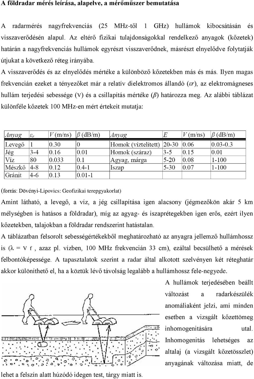 A visszaverődés és az elnyelődés mértéke a különböző kőzetekben más és más.