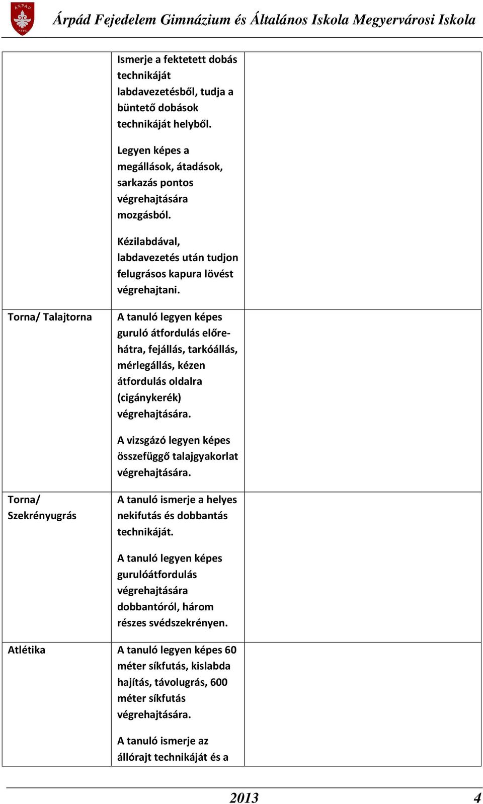 Talajtorna A tanuló legyen képes guruló átfordulás előrehátra, fejállás, tarkóállás, mérlegállás, kézen átfordulás oldalra (cigánykerék) végrehajtására.