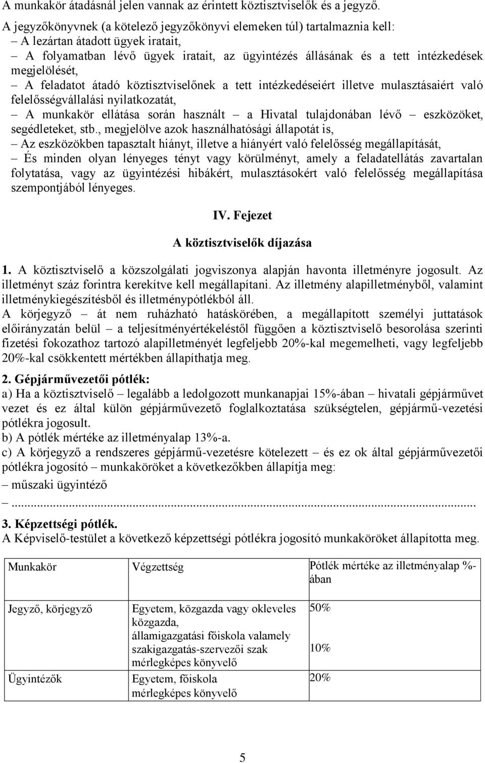 megjelölését, A feladatot átadó köztisztviselőnek a tett intézkedéseiért illetve mulasztásaiért való felelősségvállalási nyilatkozatát, A munkakör ellátása során használt a Hivatal tulajdonában lévő