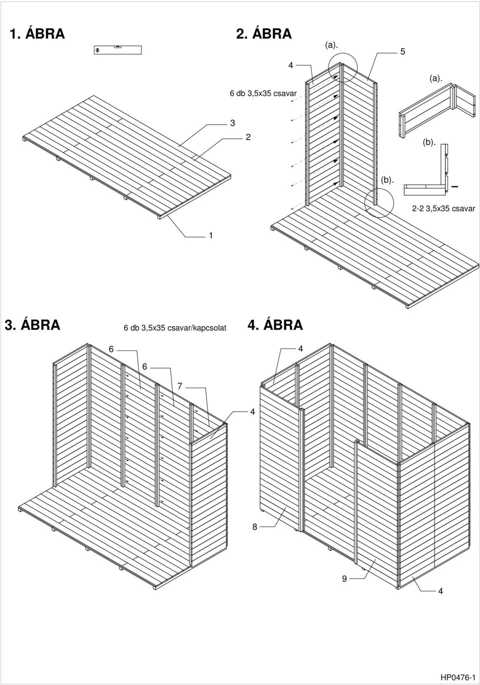 (b). (b). 2-2 3,5x35 csavar 1 3.