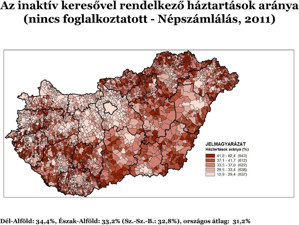 Népszámlálás, 2011) Dél-Alföld: 34,4%,