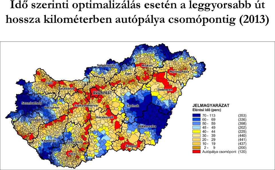 leggyorsabb út hossza