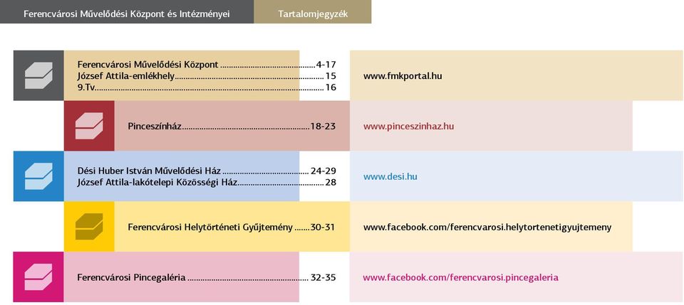 hu Dési Huber István Művelődési Ház... 24-29 József Attila-lakótelepi Közösségi Ház...28 www.desi.