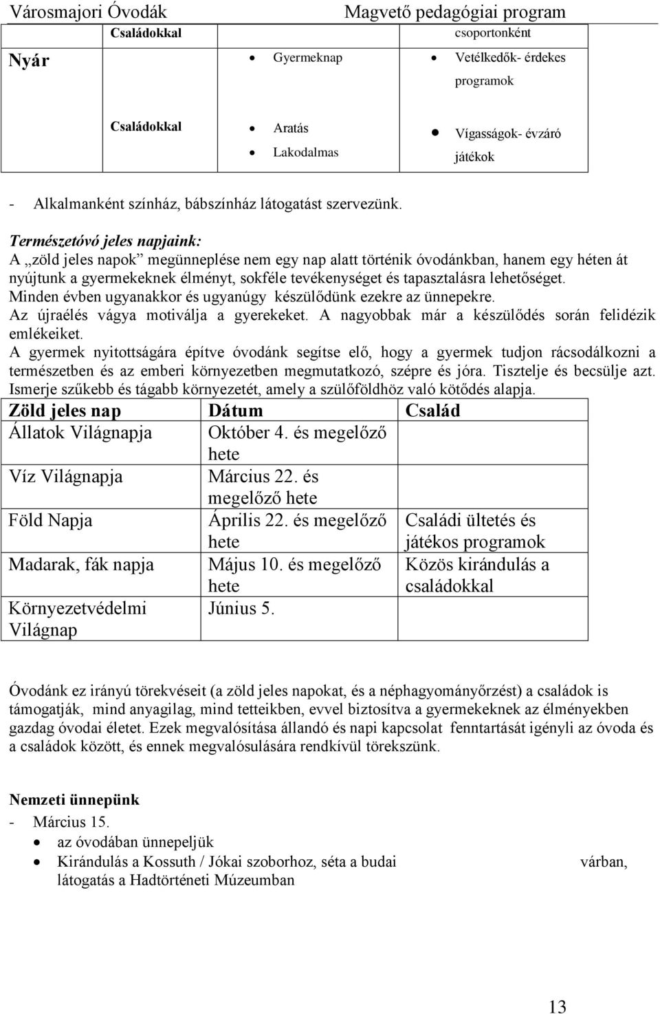 lehetőséget. Minden évben ugyanakkor és ugyanúgy készülődünk ezekre az ünnepekre. Az újraélés vágya motiválja a gyerekeket. A nagyobbak már a készülődés során felidézik emlékeiket.