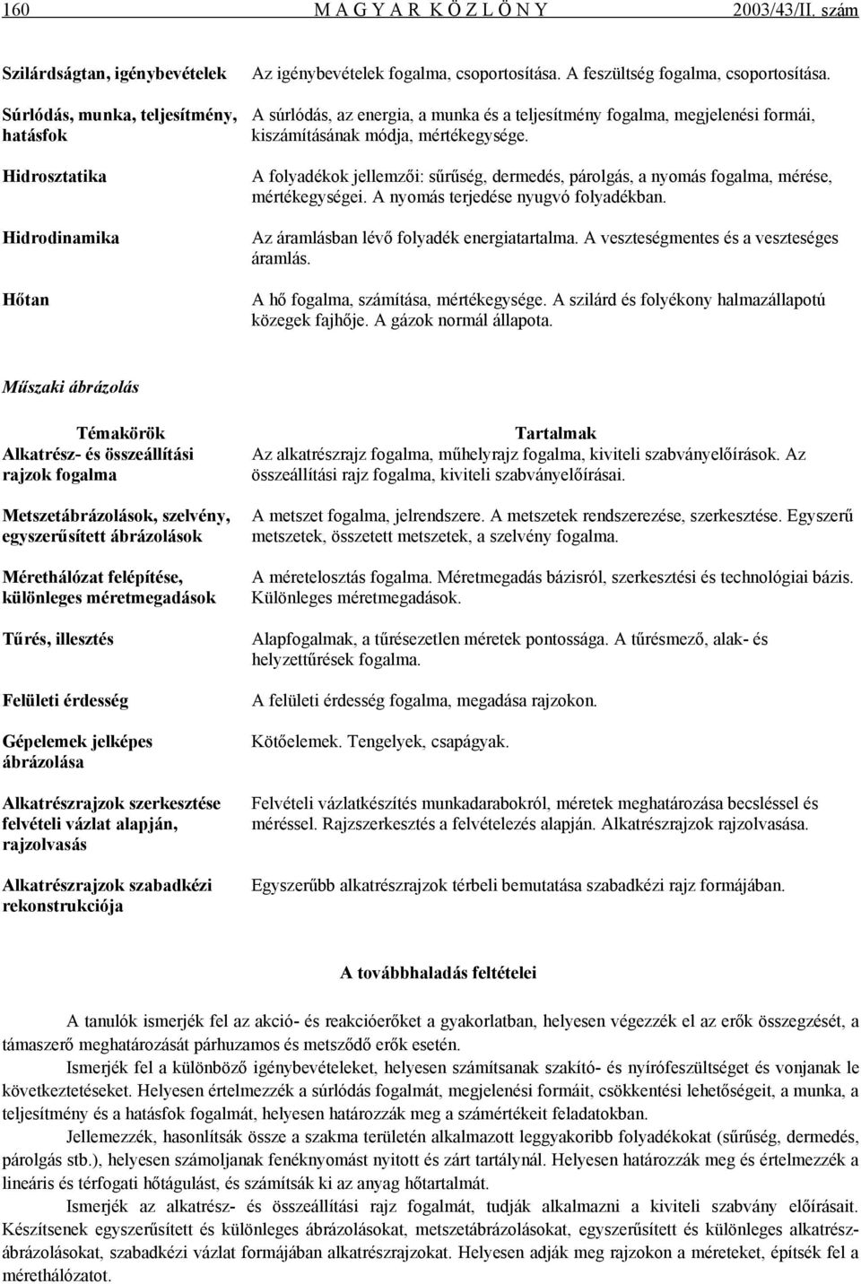 A folyadékok jellemzői: sűrűség, dermedés, párolgás, a nyomás fogalma, mérése, mértékegységei. A nyomás terjedése nyugvó folyadékban. Az áramlásban lévő folyadék energiatartalma.