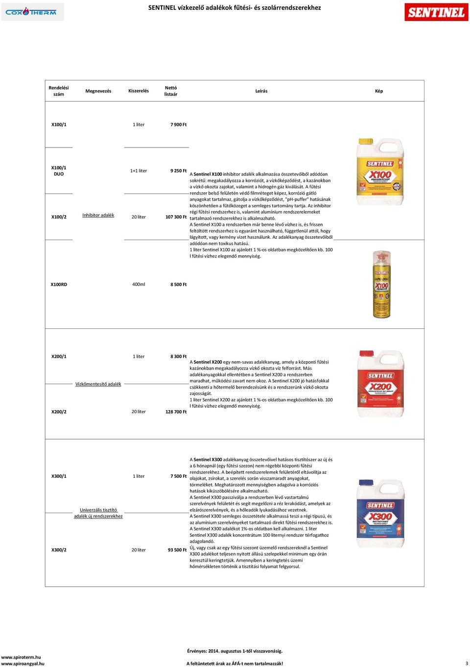 A fűtési rendszer belső felületén védő filmréteget képez, korrózió gátló anyagokat tartalmaz, gátolja a vízkőképződést, "ph-puffer" hatásának köszönhetően a fűtőközeget a semleges tartomány tartja.