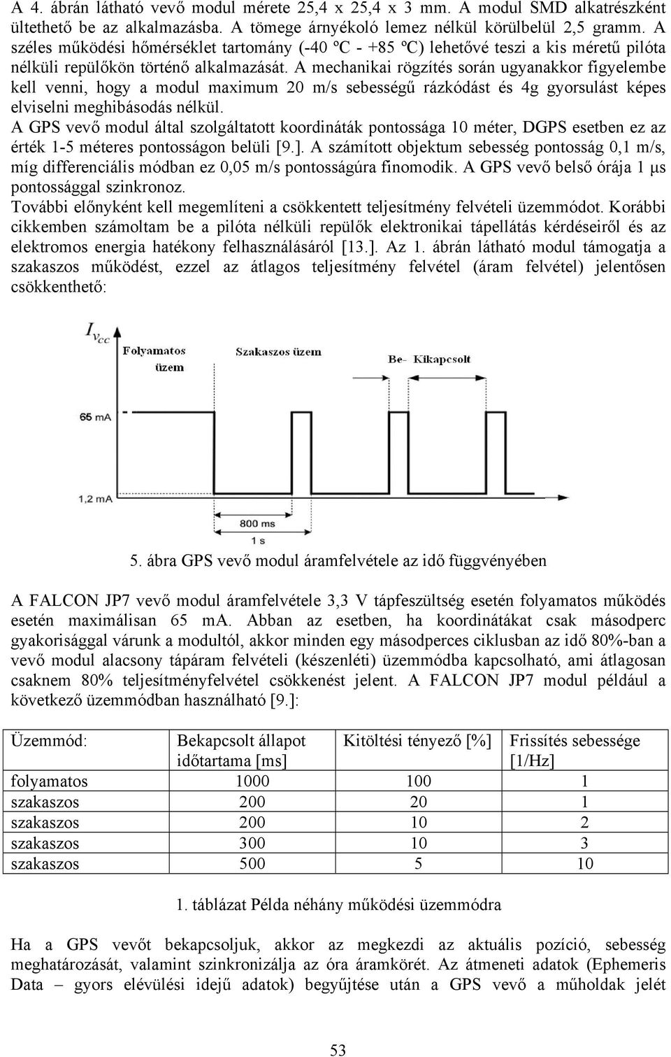 A mechanikai rögzítés során ugyanakkor figyelembe kell venni, hogy a modul maximum 20 m/s sebességű rázkódást és 4g gyorsulást képes elviselni meghibásodás nélkül.