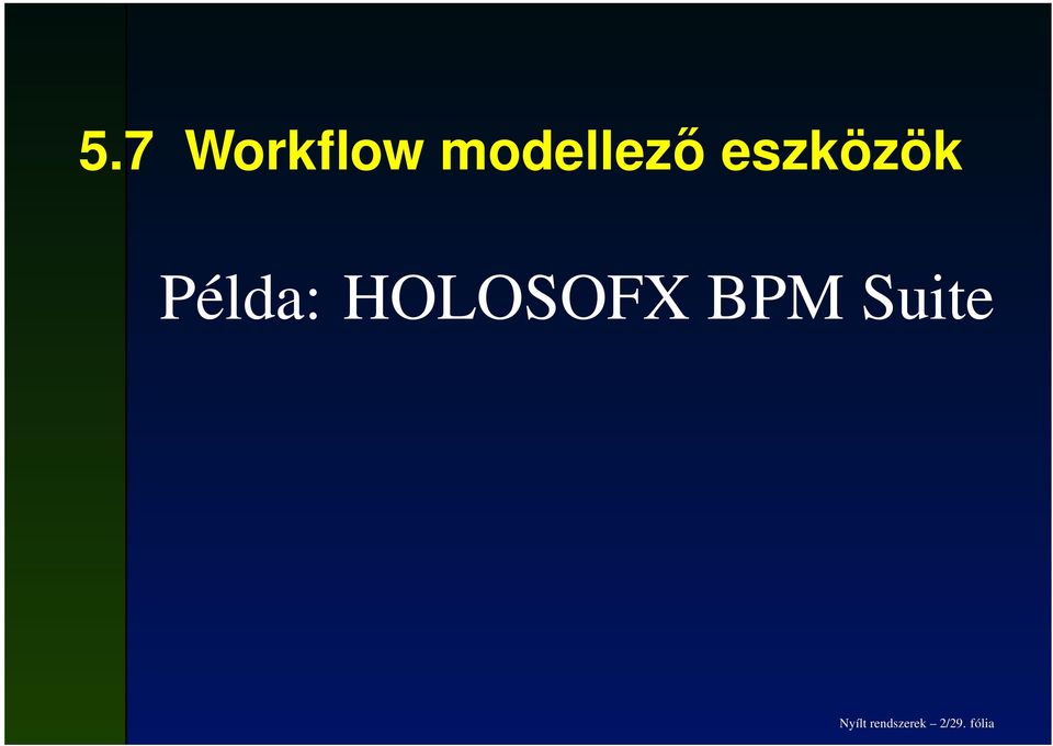 Példa: HOLOSOFX BPM