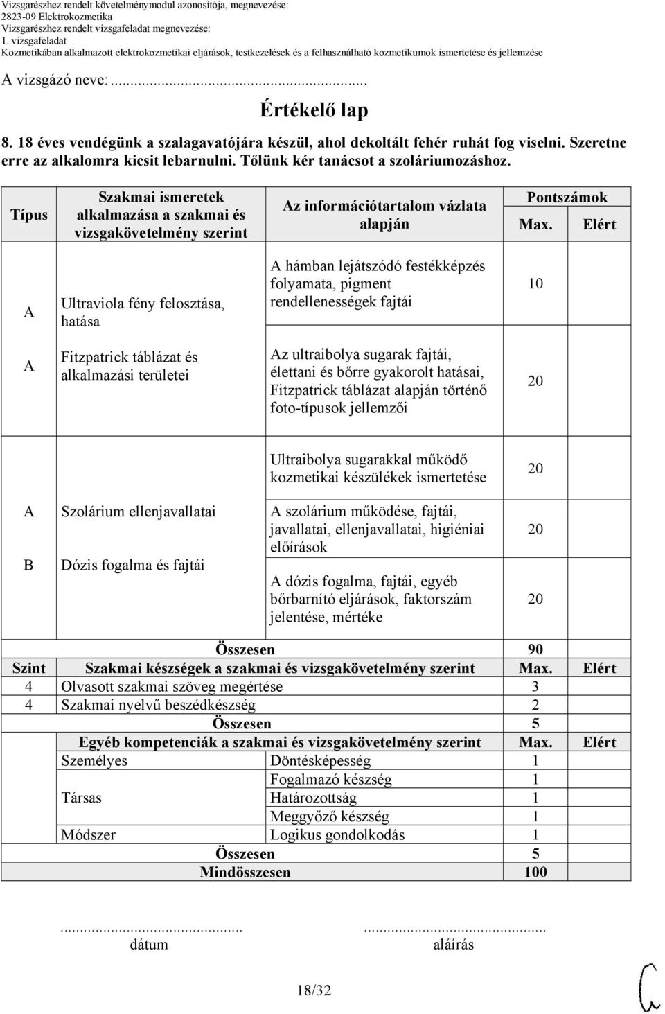 Elért Ultraviola fény felosztása, hatása hámban lejátszódó festékképzés folyamata, pigment rendellenességek fajtái 10 Fitzpatrick táblázat és alkalmazási területei z ultraibolya sugarak fajtái,